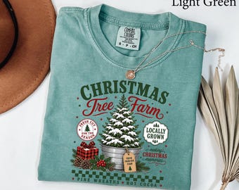 Comfort Colors® Christmas Tree Farm Shirt, Merry Christmas Tree Shirt, Merry Christmas Sweatshirt, Christmas Gift, Family Matching Christmas