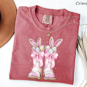 Comfort Colors® Howdy Easter Shirt, Funny Western Easter Shirt, Happy Easter Shirt, Cowgirls Easter Shirt, Cute Boots Easter Coquette Shirt image 5