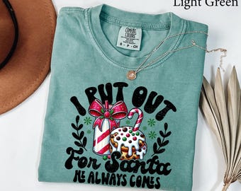 Comfort Colors® I put out for Santa Shirt, Family Christmas shirt, Santa Cookies Shirt, Cute Christmas Shirt, Holiday Gift, Xmas gift