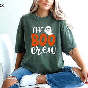 Comfort Colors® The Boo Crew Shirt, Ghost Boo Shirt, Halloween Family Matching, Family Halloween Shirts, Funny Halloween Crew, Spooky Shirt image 4