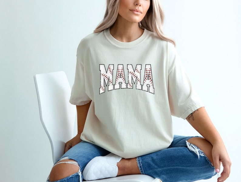 Comfort Colors® Baseball Mama Shirt, Mothers day Gift For Baseball Mom, Gift For Baseball Lover Mom Shirt, Mothers Day Shirt,Baseball Season image 6
