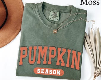 Comfort Colors® Pumpkin Season Shirt, Retro Fall Pumpkin Shirt, Womens Halloween Shirt, Pumpkin Patch Shirt, Autumn Shirt, Fall Graphic Tee