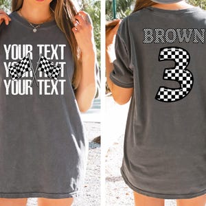 Comfort Colors® Race Day Shirt, Racing Shirt, Custom Race Shirt, Race Lover Shirt, Race Season Shirt, Gifts for Racing Wife, Motocross Shirt Bild 2