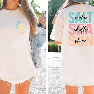 Comfort Colors® Salt Sea Sun Shirt, Trendy Summer Shirt, Beach Shirt, Retro Summer Shirt, Summer Vacation Shirt, Beach Vibes, Summer Gift imagem 2