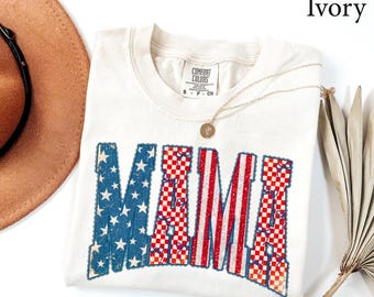 Comfort Colors® Mama Patriotic Shirt, Mama Shirt, Mothers Day gift, New Mama gift, Funny Mom gift, Mama Gift, America Shirt, Gift for Mom