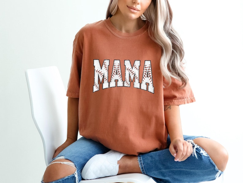 Comfort Colors® Baseball Mama Shirt, Mothers day Gift For Baseball Mom, Gift For Baseball Lover Mom Shirt, Mothers Day Shirt,Baseball Season image 3