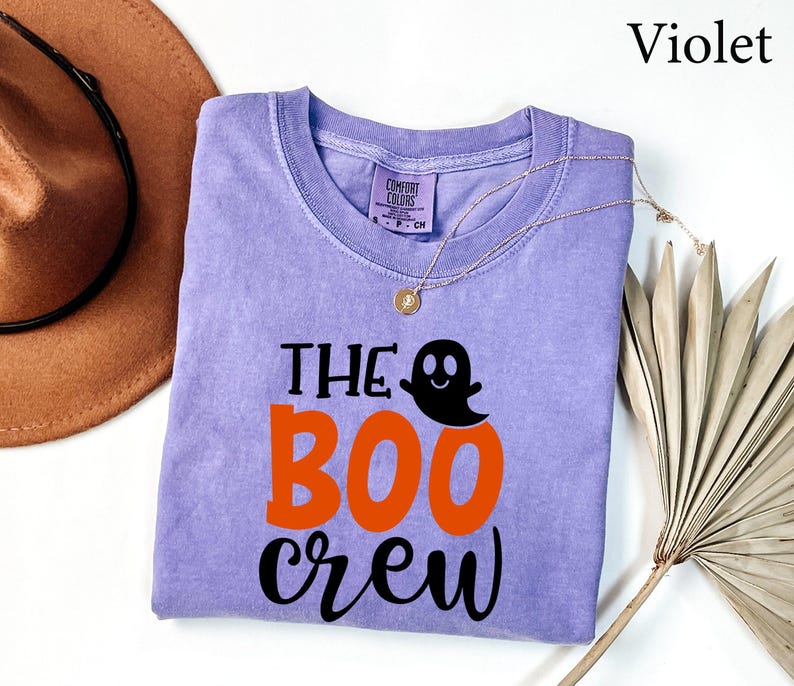 Comfort Colors® The Boo Crew Shirt, Ghost Boo Shirt, Halloween Family Matching, Family Halloween Shirts, Funny Halloween Crew, Spooky Shirt image 5