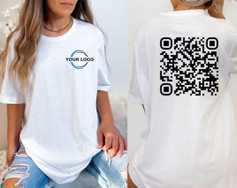 Custom Logo Shirt, QR Code shirt, Personalized Company Logo Shirt, Business Logo Shirt, Custom School Logo, Real Estates, Business fair