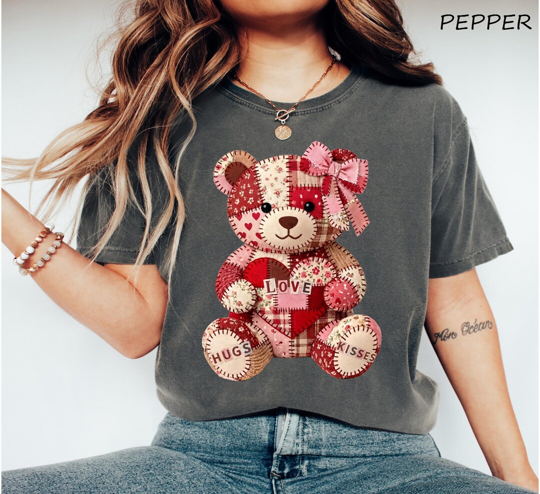 Comfort Colors® Valentine Teddy Bear Shirt, Cute Valentines Day Love ...