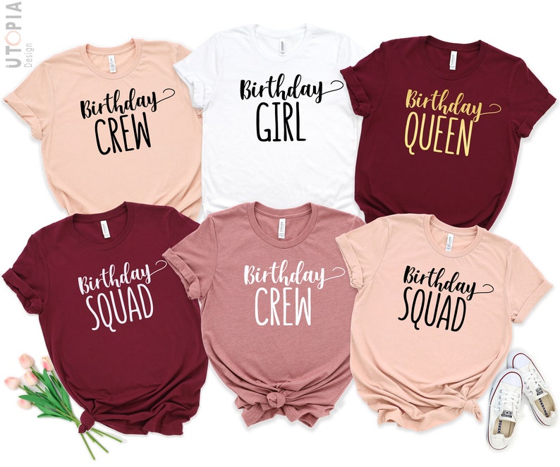 Birthday Crew Shirts Birthday Squad Shirt Birthday Girl Etsy