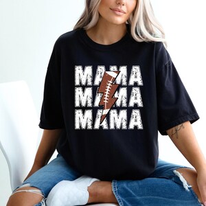 Comfort Colors® Football Mama Shirt, Game days shirt, Custom Football Mom Shirt, Football Mom Tee, Game Day Shirt Football Season, Sport Mom image 5