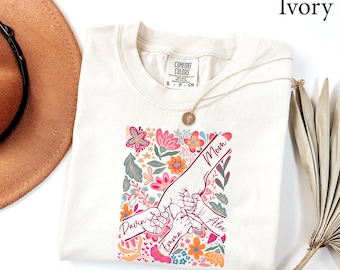 Comfort Colors® Custom Mama Kids Shirt, Mama Shirt, Mothers Day gift, New Mama gift, Funny Mom gift, Mama Gift Shirt, Kids Hand Shirt