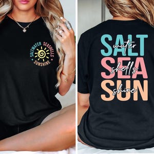 Comfort Colors® Salt Sea Sun Shirt, Trendy Summer Shirt, Beach Shirt, Retro Summer Shirt, Summer Vacation Shirt, Beach Vibes, Summer Gift imagem 3