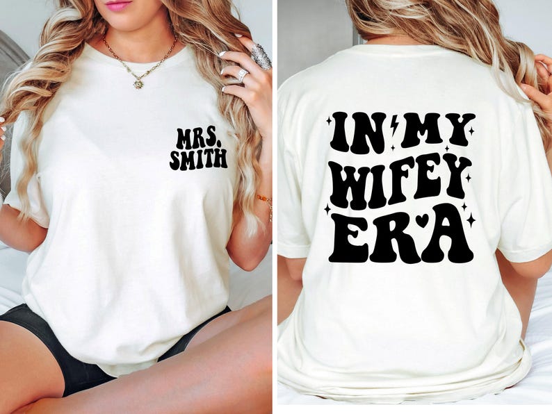 Comfort Colors® In My Wifey Era Shirt, Custom Wifey Shirt, Wedding Gifts, Engagement Gift, Bride Gifts, Bachelorette Shirt, Wife Shirt