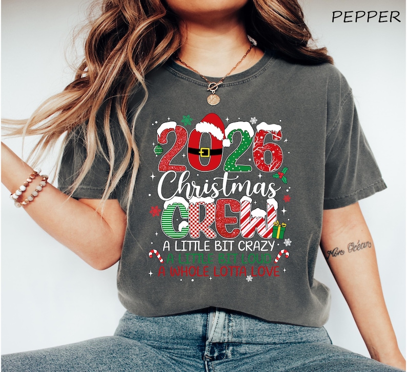 Comfort Colors® 2026 Christmas Crew Shirt, Family Christmas Shirt, Christmas Group Gift, Christmas Sweater, Christmas Eve Shirt, Holiday Tee