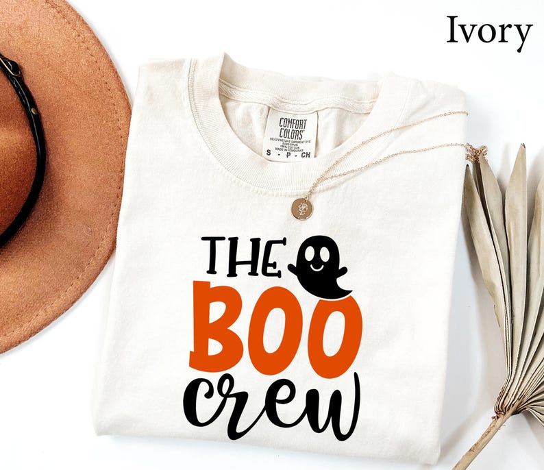 Comfort Colors® The Boo Crew Shirt, Ghost Boo Shirt, Halloween Family Matching, Family Halloween Shirts, Funny Halloween Crew, Spooky Shirt image 2