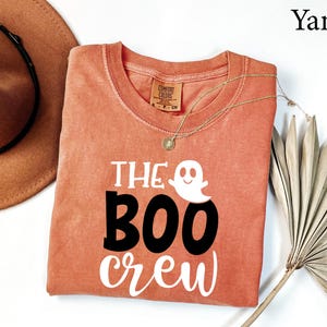 Comfort Colors® The Boo Crew Shirt, Ghost Boo Shirt, Halloween Family Matching, Family Halloween Shirts, Funny Halloween Crew, Spooky Shirt image 1