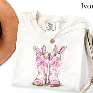 Comfort Colors® Howdy Easter Shirt, Funny Western Easter Shirt, Happy Easter Shirt, Cowgirls Easter Shirt, Cute Boots Easter Coquette Shirt image 7