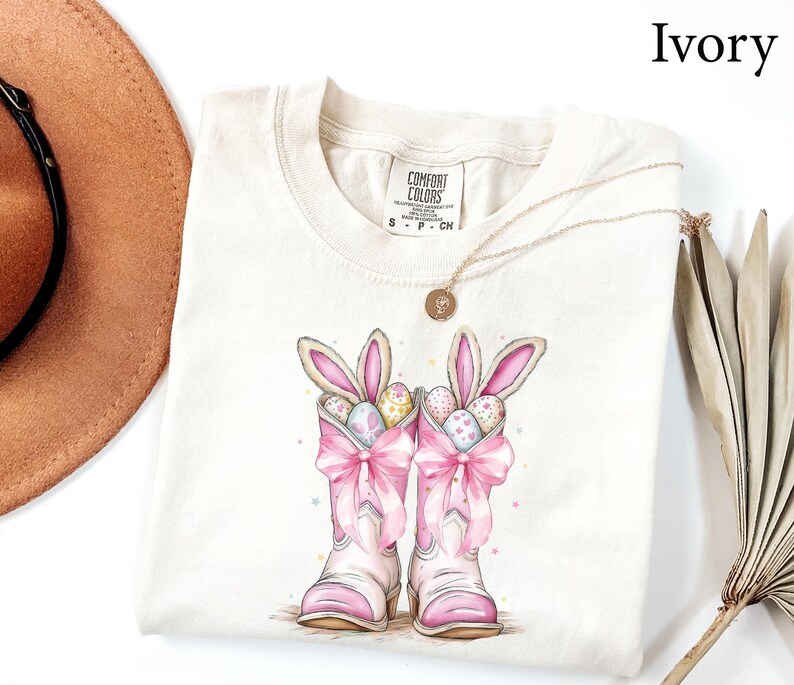 Comfort Colors® Howdy Easter Shirt, Funny Western Easter Shirt, Happy Easter Shirt, Cowgirls Easter Shirt, Cute Boots Easter Coquette Shirt image 7