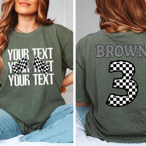 Comfort Colors® Race Day Shirt, Racing Shirt, Custom Race Shirt, Race Lover Shirt, Race Season Shirt, Gifts for Racing Wife, Motocross Shirt Bild 3