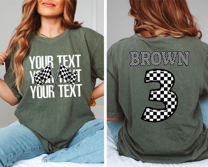 Comfort Colors® Race Day Shirt, Racing Shirt, Custom Race Shirt, Race Lover Shirt, Race Season Shirt, Gifts for Racing Wife, Motocross Shirt Bild 3