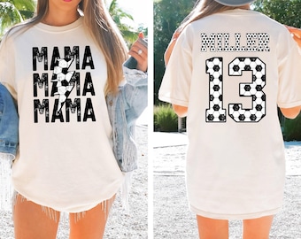 Comfort Colors® Soccer Mama Shirt, Custom Soccer Mom Shirt, Soccer Game Day Mom Shirt, Mothers day shirt, Soccer fan shirt, Sport Mama