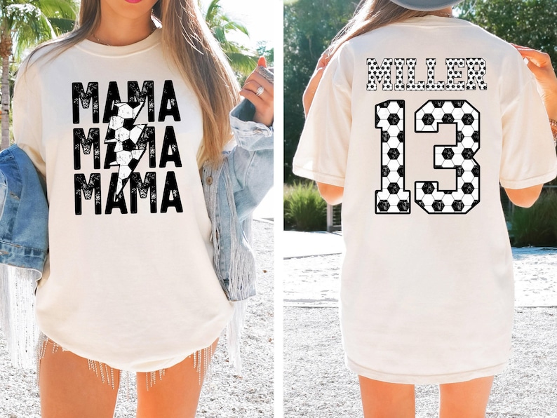 Comfort Colors® Soccer Mama Shirt, Custom Soccer Mom Shirt, Soccer Game Day Mom Shirt, Mothers day shirt, Soccer fan shirt, Sport Mama image 1