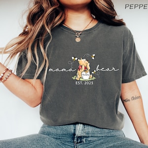 Comfort Colors® Mama Bear Shirt, Mama Shirt, Mothers Day gift, New Mama gift, Funny Mom gift, Baby shower gift, Pregnancy Announcement Shirt image 2