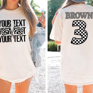 Comfort Colors® Race Day Shirt, Racing Shirt, Custom Race Shirt, Race Lover Shirt, Race Season Shirt, Gifts for Racing Wife, Motocross Shirt Bild 1