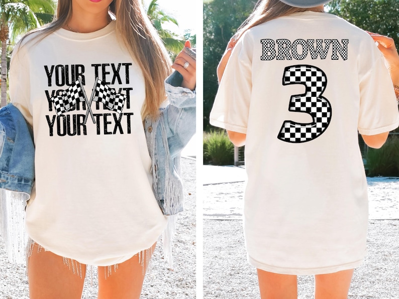 Comfort Colors® Race Day Shirt, Racing Shirt, Custom Race Shirt, Race Lover Shirt, Race Season Shirt, Gifts for Racing Wife, Motocross Shirt Bild 1