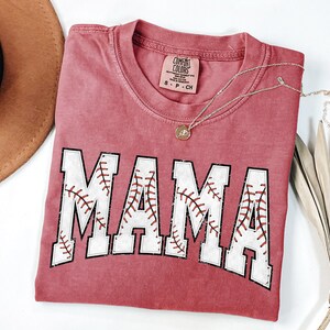 Comfort Colors® Baseball Mama Shirt, Mothers day Gift For Baseball Mom, Gift For Baseball Lover Mom Shirt, Mothers Day Shirt,Baseball Season image 2