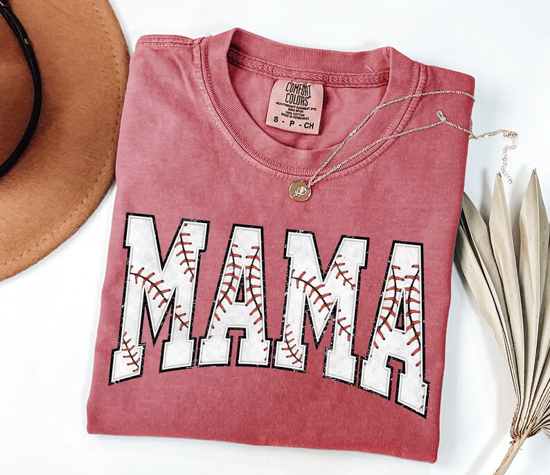 Comfort Colors® Baseball Mama Shirt, Mothers day Gift For Baseball Mom, Gift For Baseball Lover Mom Shirt, Mothers Day Shirt,Baseball Season image 2
