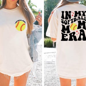 Comfort Colors® In My Softball Mom Era Shirt, Mother&#39;s Day gift, Softball Mom Shirt, Softball Mama shirt, Sports Tee, Women&#39;s softball shirt