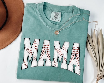 Comfort Colors® Baseball Mama Shirt, Mothers day Gift For Baseball Mom, Gift For Baseball Lover Mom Shirt, Mothers Day Shirt,Baseball Season