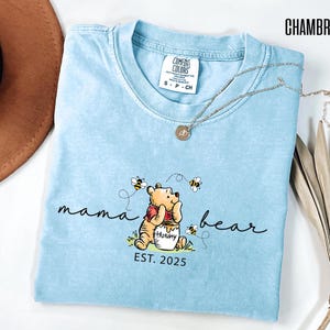 Comfort Colors® Mama Bear Shirt, Mama Shirt, Mothers Day gift, New Mama gift, Funny Mom gift, Baby shower gift, Pregnancy Announcement Shirt image 9