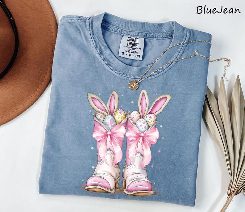 Comfort Colors® Howdy Easter Shirt, Funny Western Easter Shirt, Happy Easter Shirt, Cowgirls Easter Shirt, Cute Boots Easter Coquette Shirt image 6