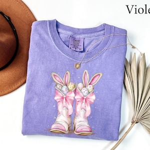 Comfort Colors® Howdy Easter Shirt, Funny Western Easter Shirt, Happy Easter Shirt, Cowgirls Easter Shirt, Cute Boots Easter Coquette Shirt image 8