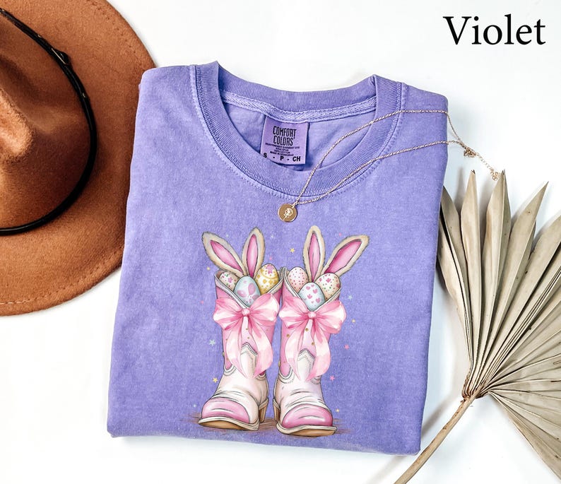 Comfort Colors® Howdy Easter Shirt, Funny Western Easter Shirt, Happy Easter Shirt, Cowgirls Easter Shirt, Cute Boots Easter Coquette Shirt image 8