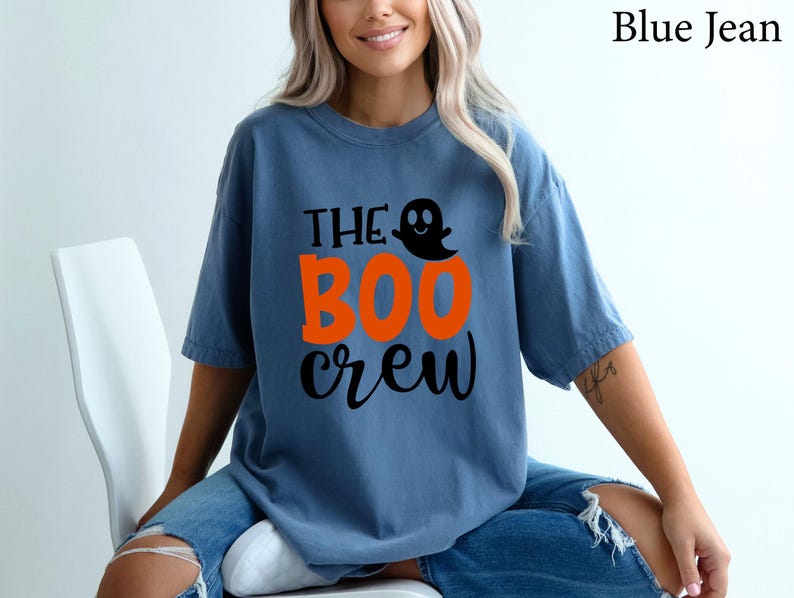 Comfort Colors® The Boo Crew Shirt, Ghost Boo Shirt, Halloween Family Matching, Family Halloween Shirts, Funny Halloween Crew, Spooky Shirt image 7