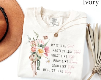 Comfort Colors® Women of the Bible Shirt, Bible Verse Shirt, Religious Shirt, Faith Shirt, Mothers Day Gift, Jesus Lover Shirt, Teacher Gift
