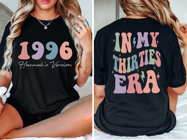 Comfort Colors® In My Thirties Era T-Shirt, 30th Birthday Shirt, In My Thirties Era shirt, Personalized Birthday Gift, Custom Name Shirt afbeelding 3