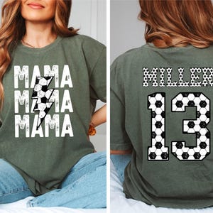 Comfort Colors® Soccer Mama Shirt, Custom Soccer Mom Shirt, Soccer Game Day Mom Shirt, Mothers day shirt, Soccer fan shirt, Sport Mama image 8