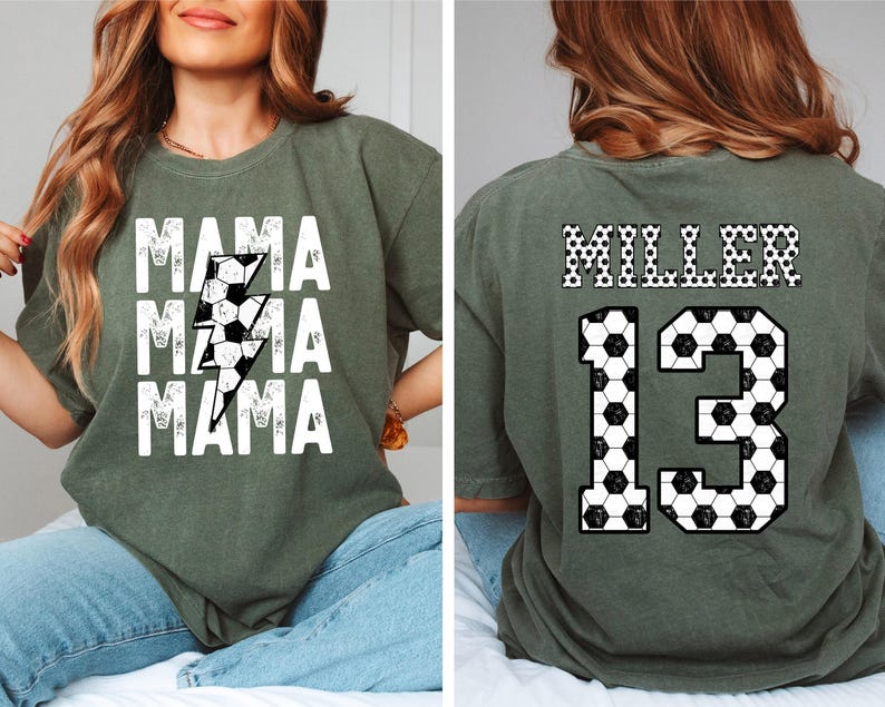 Comfort Colors® Soccer Mama Shirt, Custom Soccer Mom Shirt, Soccer Game Day Mom Shirt, Mothers day shirt, Soccer fan shirt, Sport Mama image 8