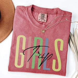 Comfort Colors Girls Trip Shirt, Girls Night Out Shirt , Custom Girls Trip Shirt, Personalized Girls Trip Shirt, Girls Weekend, Besties trip bild 6