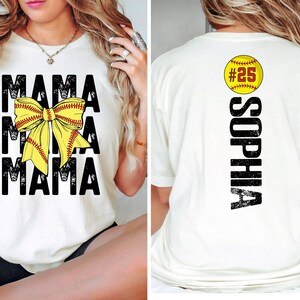 Comfort Colors® Softball Mama Shirt, Softball Shirt, Softball Team, Mother's day shirt, Women's softball shirt, Personalized Softball Gifts image 5