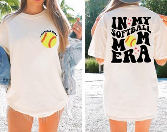 Comfort Colors® In My Softball Mom Era Shirt, Mother's Day gift, Softball Mom Shirt, Softball Mama shirt, Sports Tee, Women's softball shirt