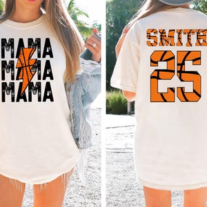 Comfort Colors® Basketball Mom Shirt, Custom Basketball Mama Shirt, Mothers day Gift, Personalized Basketball Fan Shirt, Basketball Mama tee