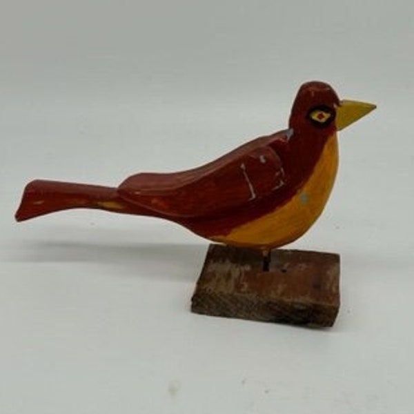 Vintage Folk Art Bird Carving