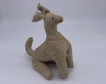 Antique Amish Felt Dog Figure