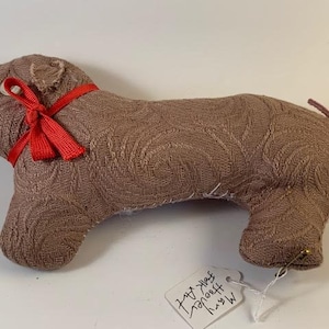 Mary Hoover folk art stuffed fabric dog